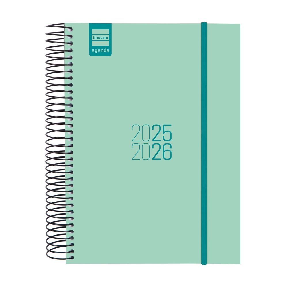 AGENDA ESCOLAR ESPIRAL E10 155X212 DP 25-26 TURQUESA | FINOCAM Imagen principal del producto