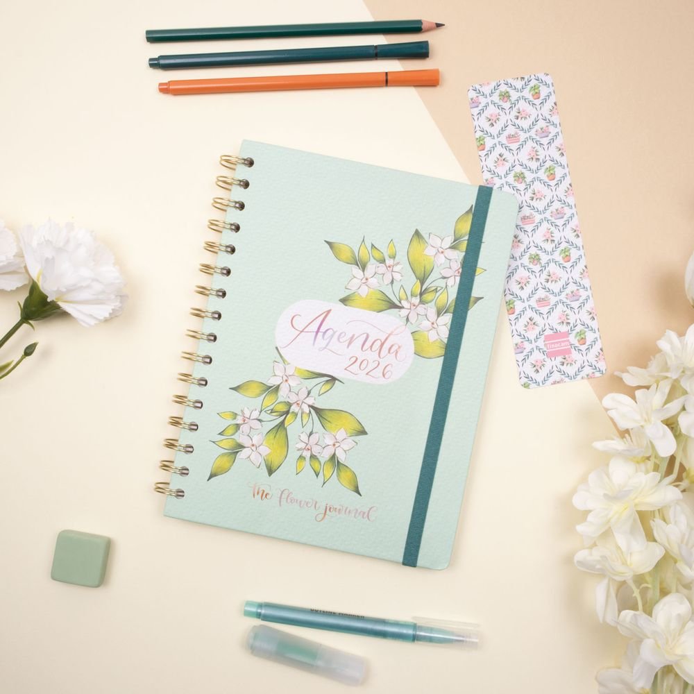 AGENDA ANUAL 2026 THE FLOWER JOURNAL E10 SV VERDE | FINOCAM Imagen principal del producto