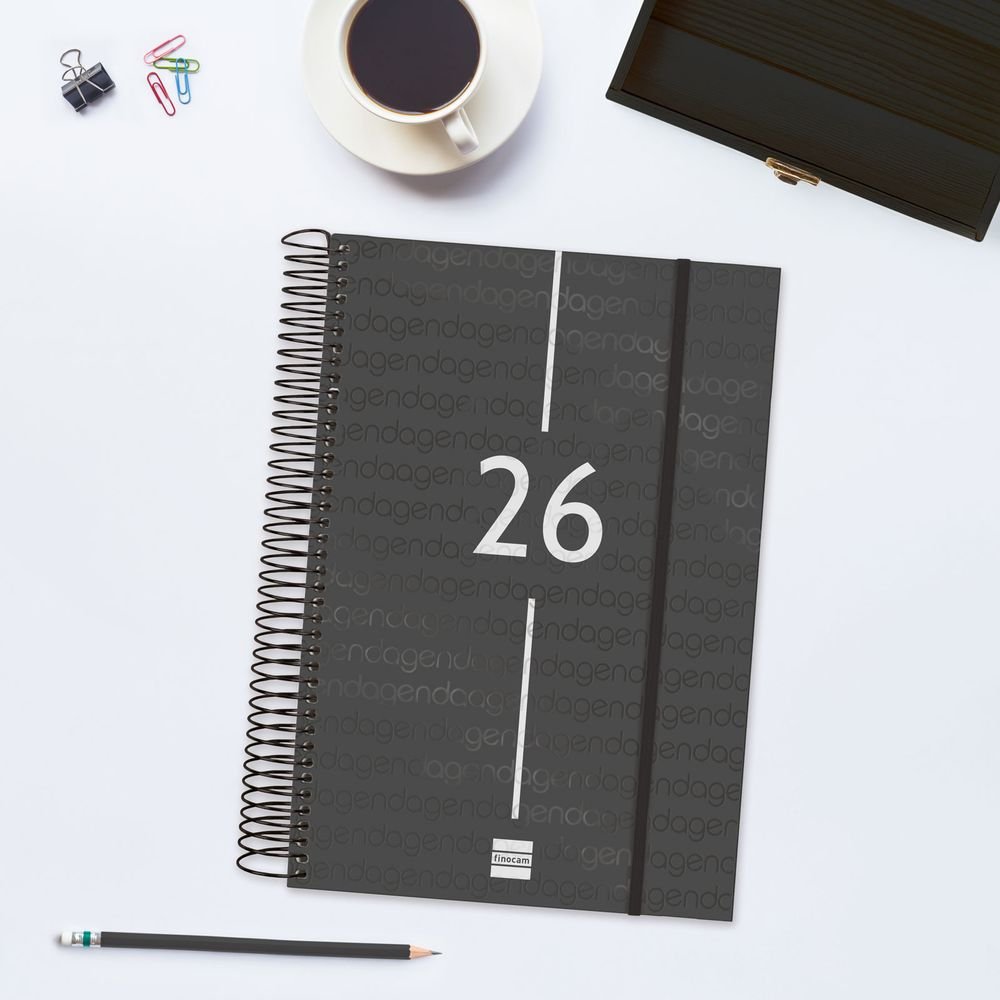 AGENDA ANUAL 2026 YEAR E11 DP NEGRO | FINOCAM Imagen principal del producto
