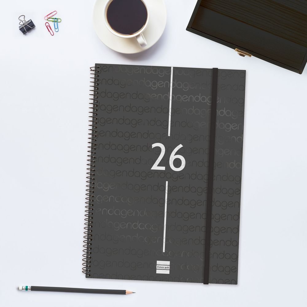 AGENDA ANUAL 2026 YEAR E40 SV NEGRO | FINOCAM Imagen principal del producto