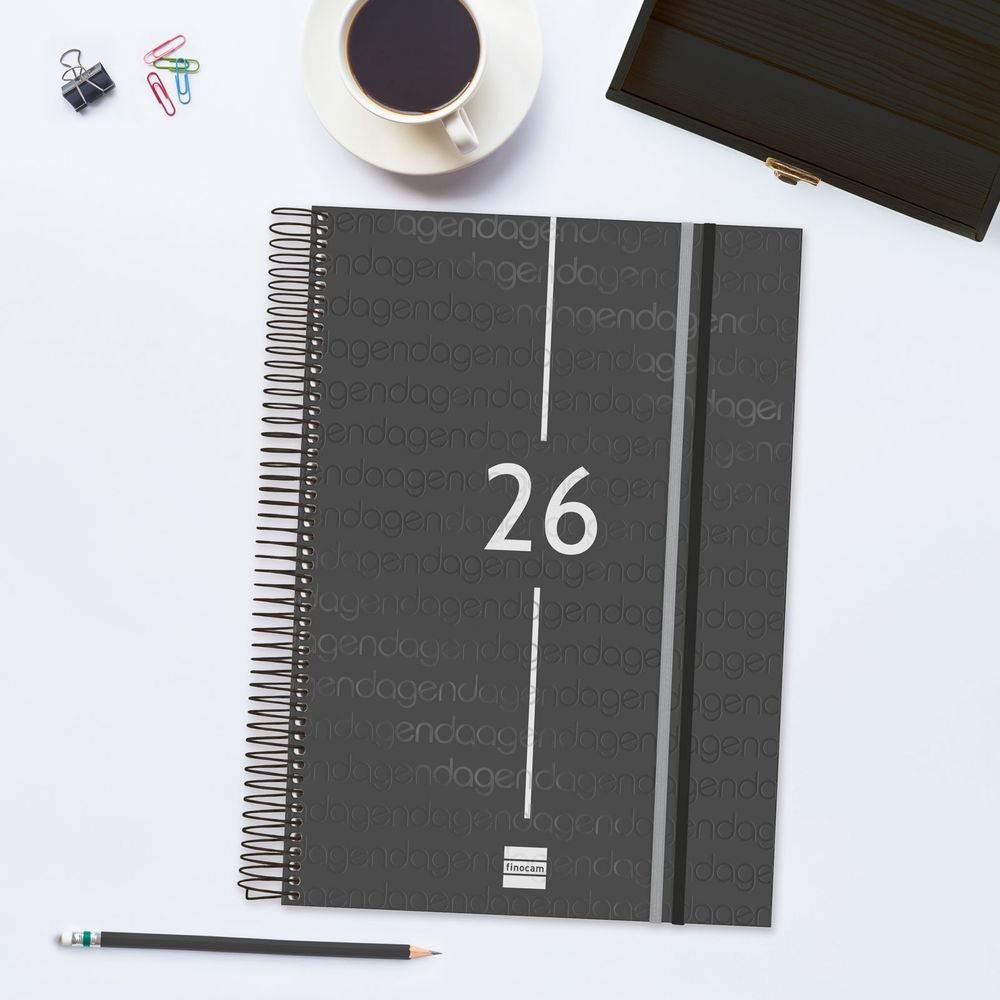AGENDA ANUAL 2026 YEAR E40 DP NEGRO | FINOCAM Imagen principal del producto