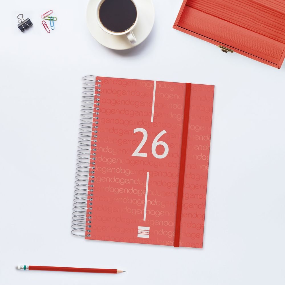 AGENDA ANUAL 2026 YEAR E10 DP ROJO | FINOCAM Imagen principal del producto