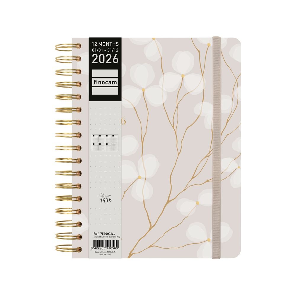 AGENDA ANUAL 2026 OPTIMAL 1/4 SV VERA INTL | FINOCAM Imagen principal del producto