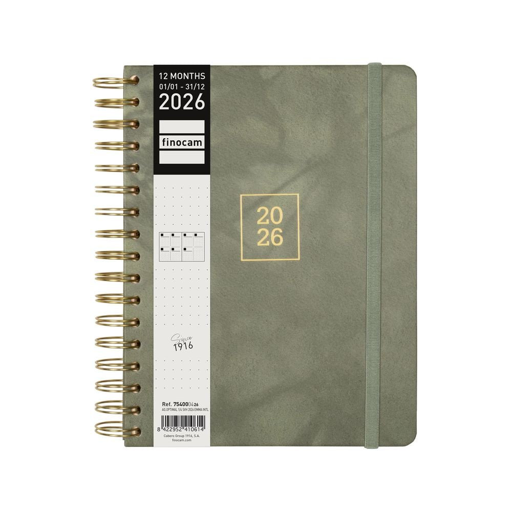 AGENDA ANUAL 2026 OPTIMAL 1/4 SV EMMA INTL | FINOCAM Imagen principal del producto