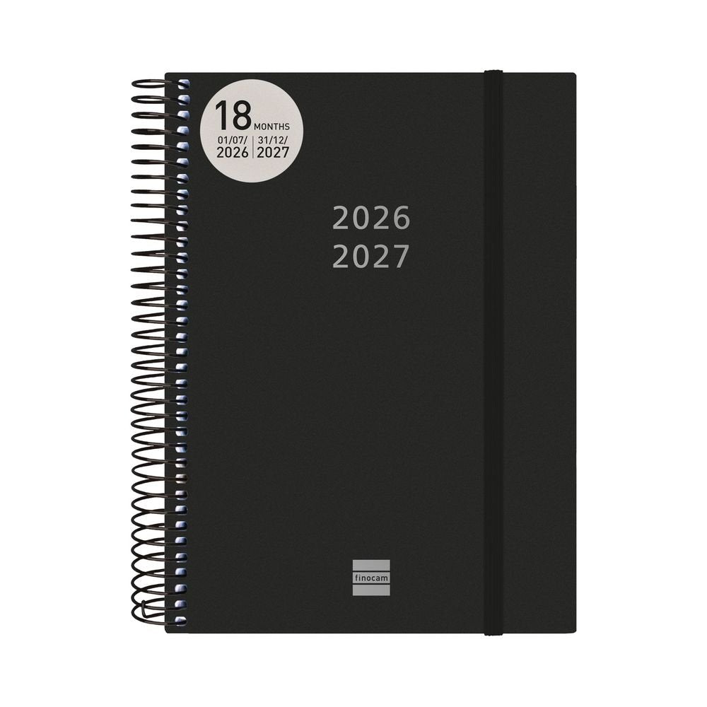 Agenda anual espiral 18 meses E10 26-27 negro FINOCAM Imagen principal del producto