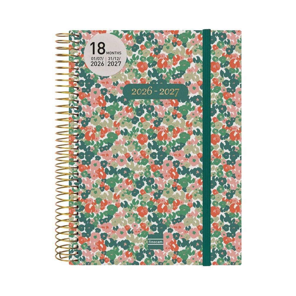 Agenda Anual Espiral 18 Meses E10 2DP 26-27 Daisy Marca Finocam Imagen principal del producto