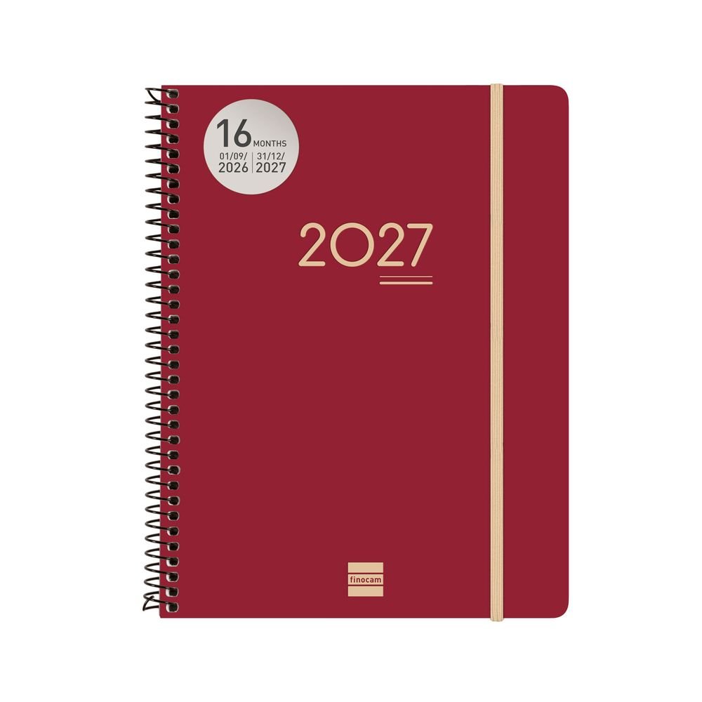 Agenda Anual 16 Meses Ikon E10 Finocam Burdeos Imagen principal del producto