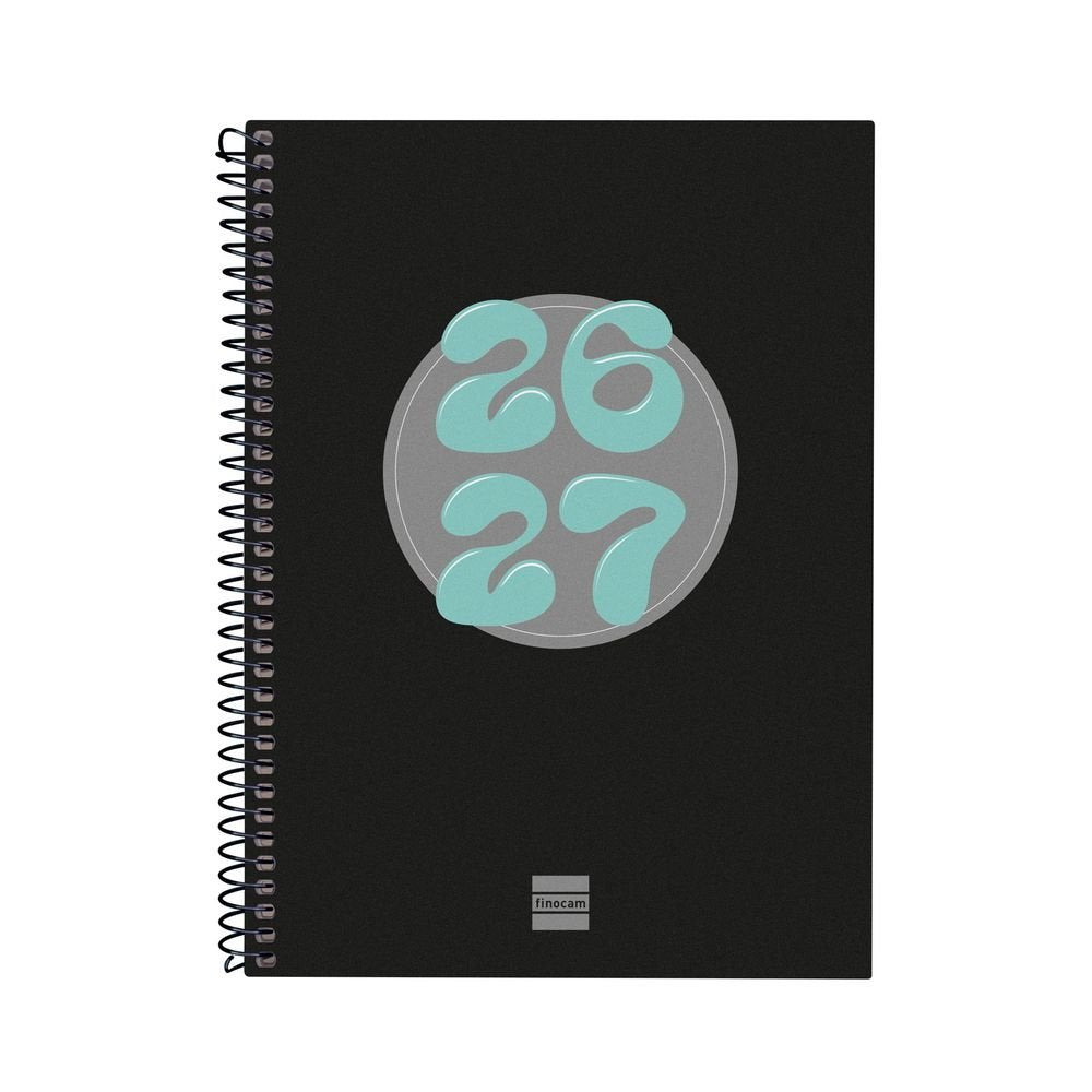 Agenda Escolar Cool Cuarto Semana Vista Hztal 26-27 Negro Marca Finocam Imagen principal del producto