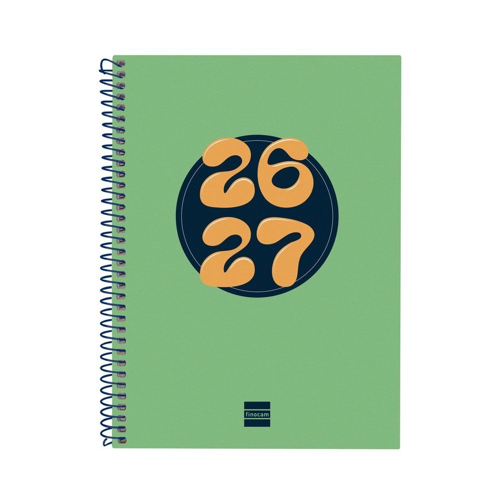 Agenda escolar cool Cuarto semana vista Hztal 26-27 Verde FINOCAM