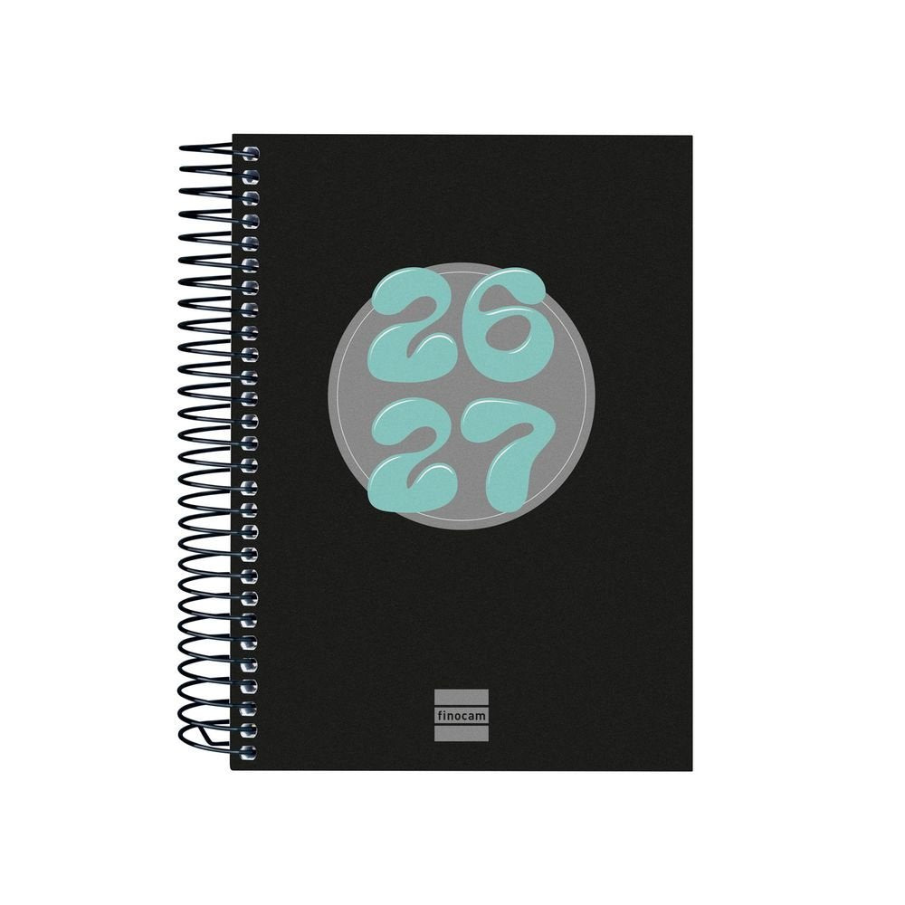 Agenda escolar Cool Octavo DP 26-27 Negro Finocam Imagen principal del producto