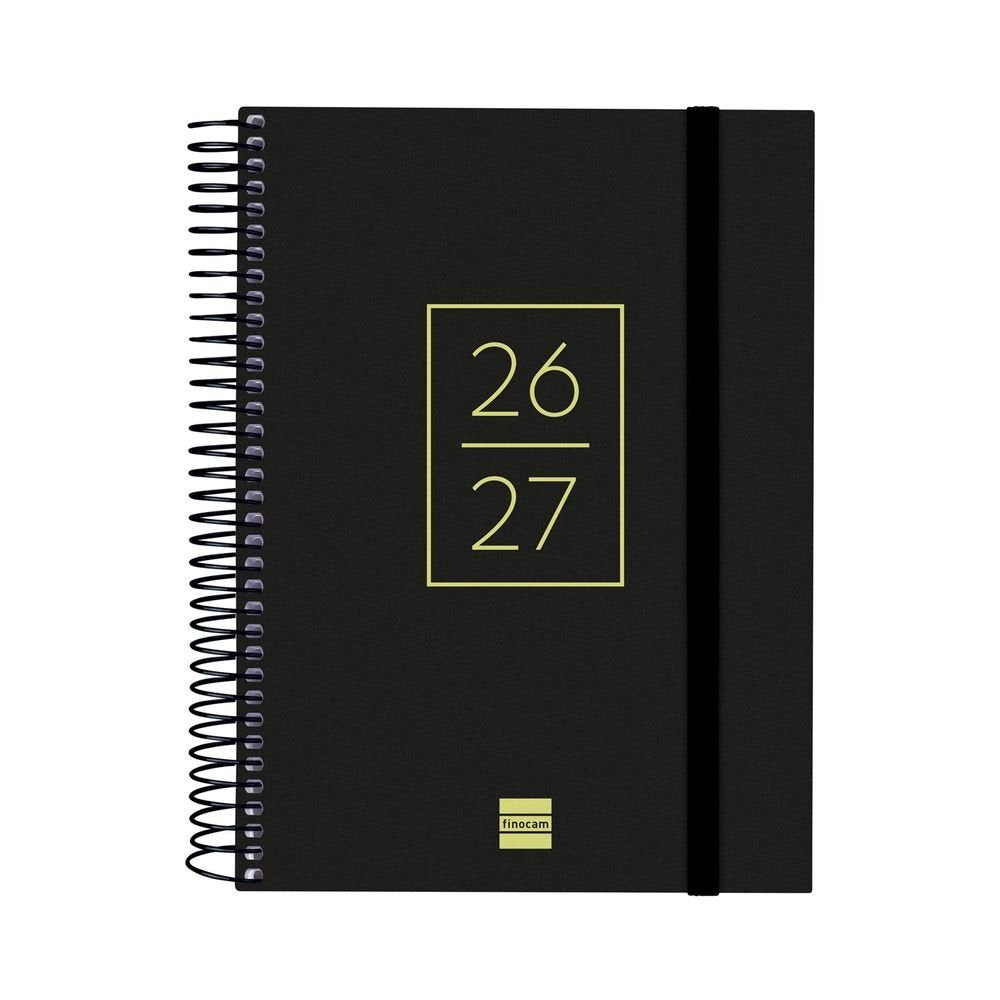 Agenda escolar secundaria Cuarto Dp 26-27 negro Finocam