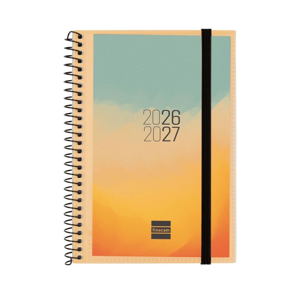 Agenda escolar espiral semana vista horizontal Finocam 2026 personalizada