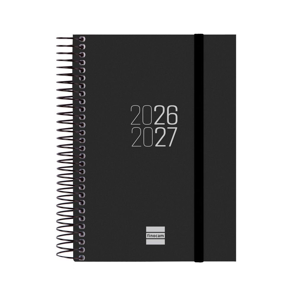 Agenda escolar espiral E8 Dp 26-27 negro Finocam Imagen principal del producto