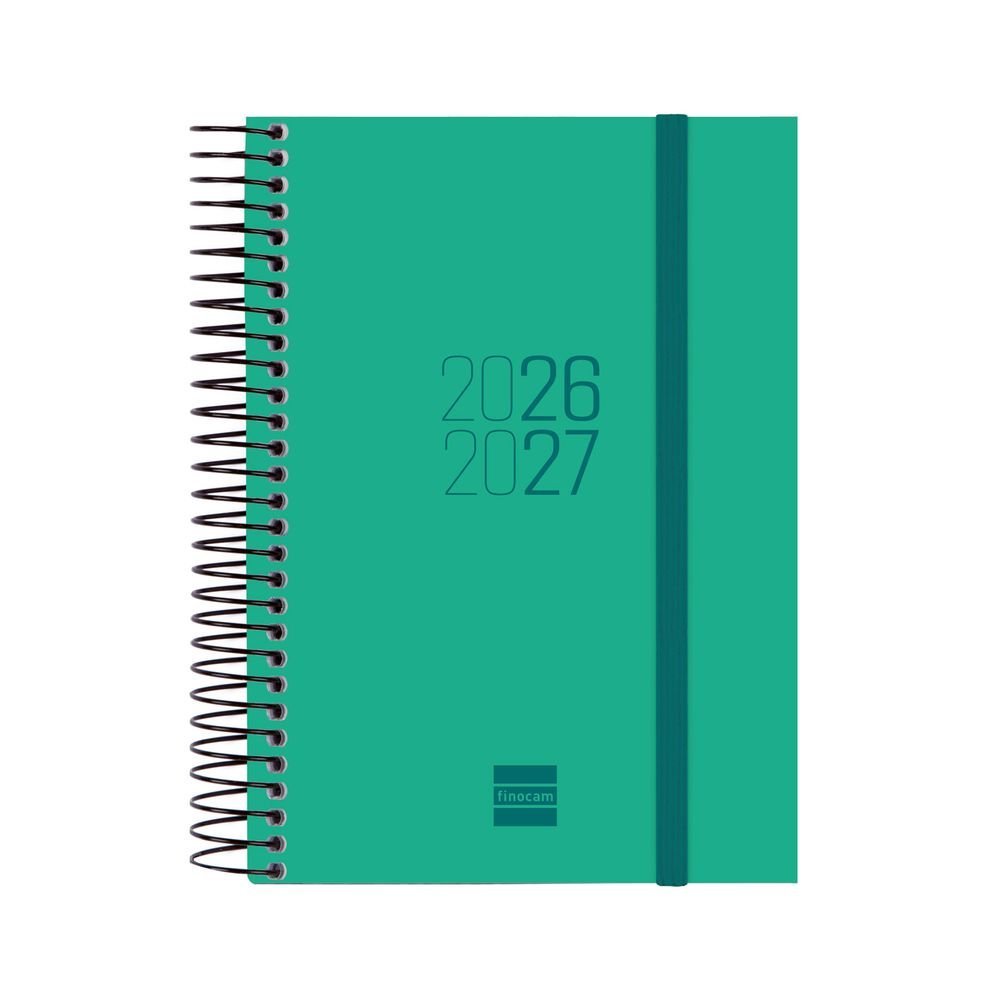 Agenda escolar espiral E8 Dp 26-27 Verde Finocam Imagen principal del producto