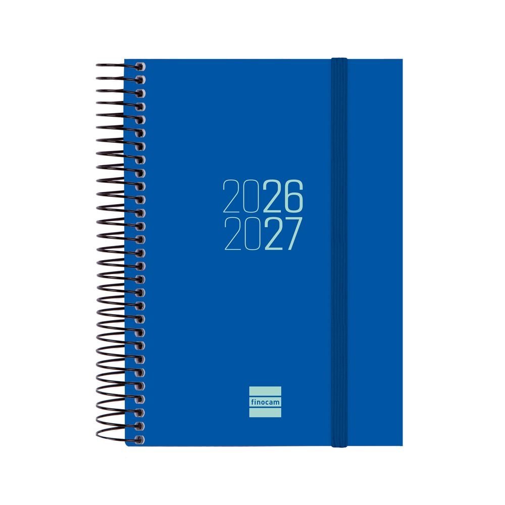 Agenda escolar espiral E8 Dp 26-27 azul FINOCAM