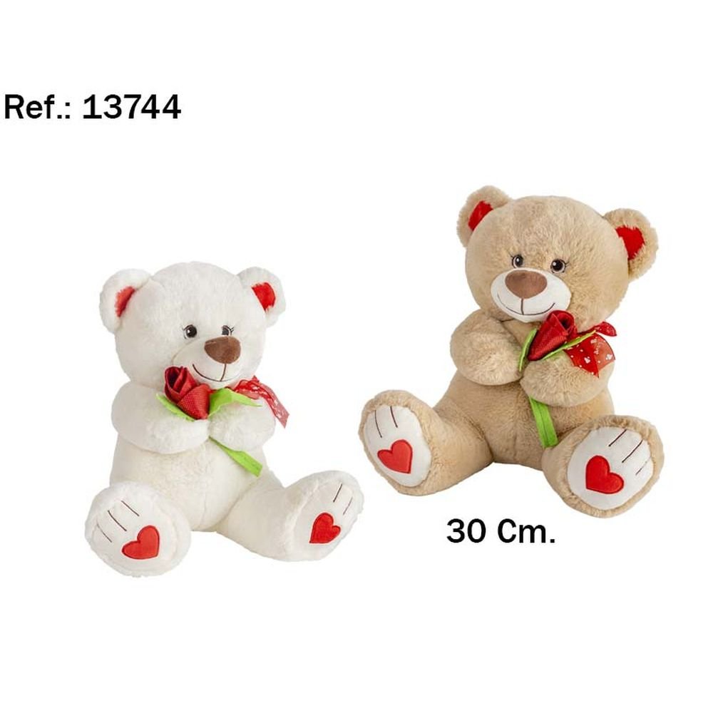 Peluche Oso Flor 30 cm surtido PELUCHES ARTESANIA BEATRIZ