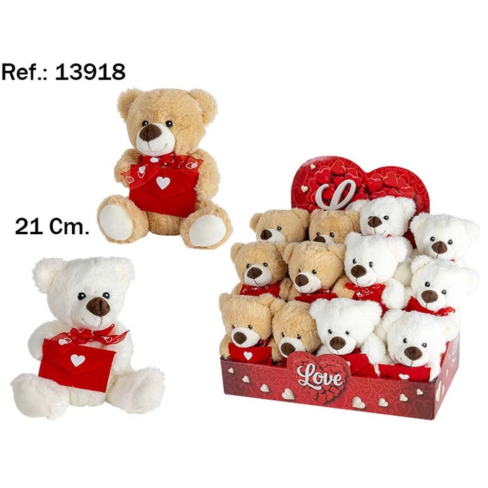 Peluche Oso Sobre Rojo Te Quiero PELUCHES ARTESANIA BEATRIZ
