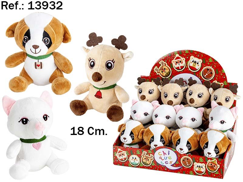 Expositor 12 Peluches Animales Invierno PELUCHES ARTESANIA BEATRIZ