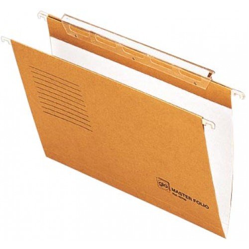 C/25 carpeta colgante fº master lomo v visor largo bicolor