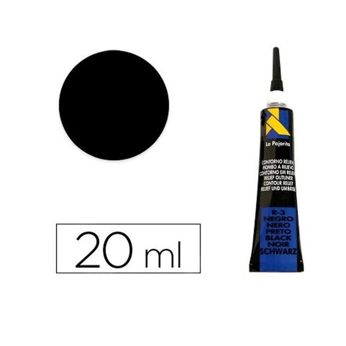 Contorno Relieve Multisuperficie Negro PINTURAS LA PAJARITA
