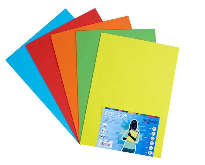 Papel A3 80 g Colores Fuertes Surtidos Fabrisa