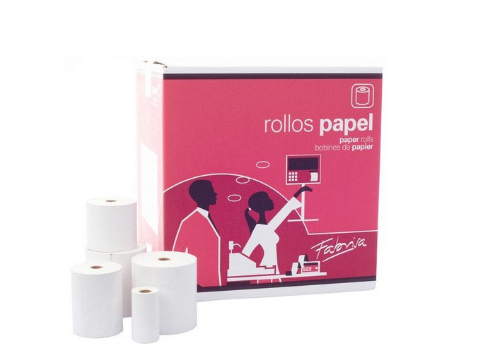 Pack 10 Rollos Papel Térmico sin BPA Fabrisa 57x45x12 mm Imagen principal del producto
