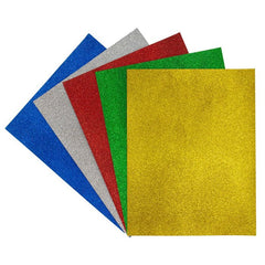 CARTULINA GLITTER 250G 50X65 5H AZUL | 5 UNIDADES | (FABRISA)