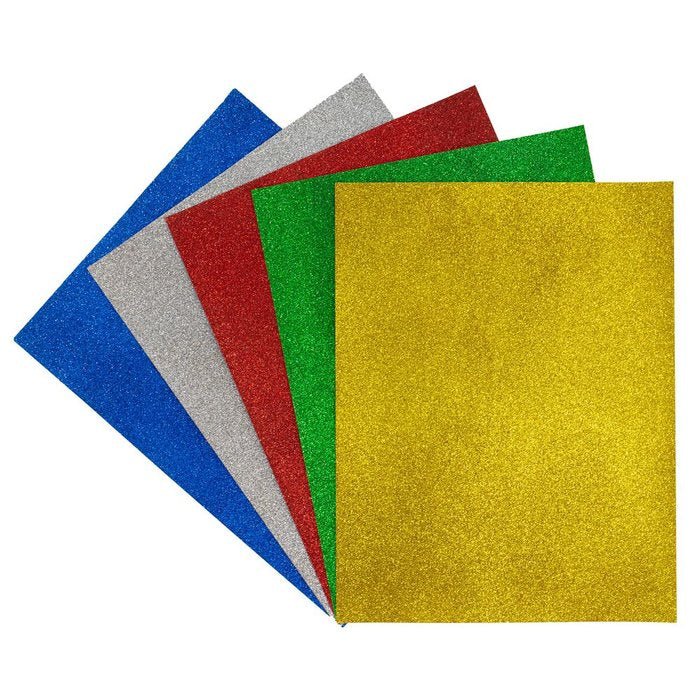 CARTULINA GLITTER 250G 50X65 5H PLATA | 5 UNIDADES | (FABRISA)