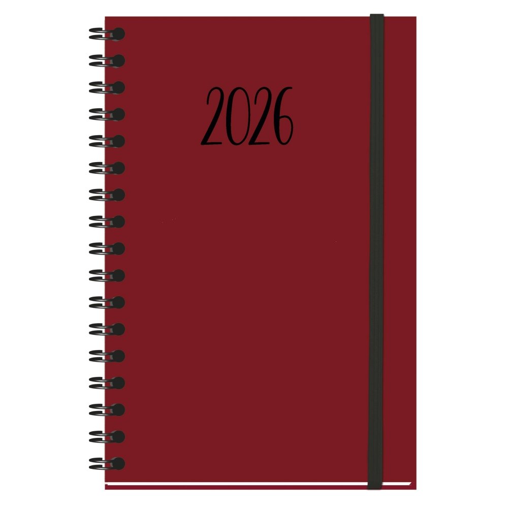 AGENDA ANUAL 2026 NATURE S13 WIREO TAPA DURA TELA ROJO SV | MYRGA Imagen principal del producto