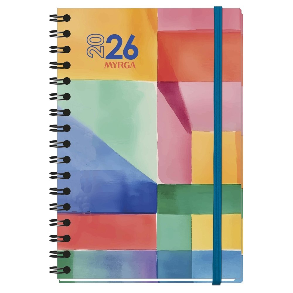 AGENDA ANUAL 2026 TEXTURE WIREO TAPA DURA ACUARELA DP | MYRGA Imagen principal del producto