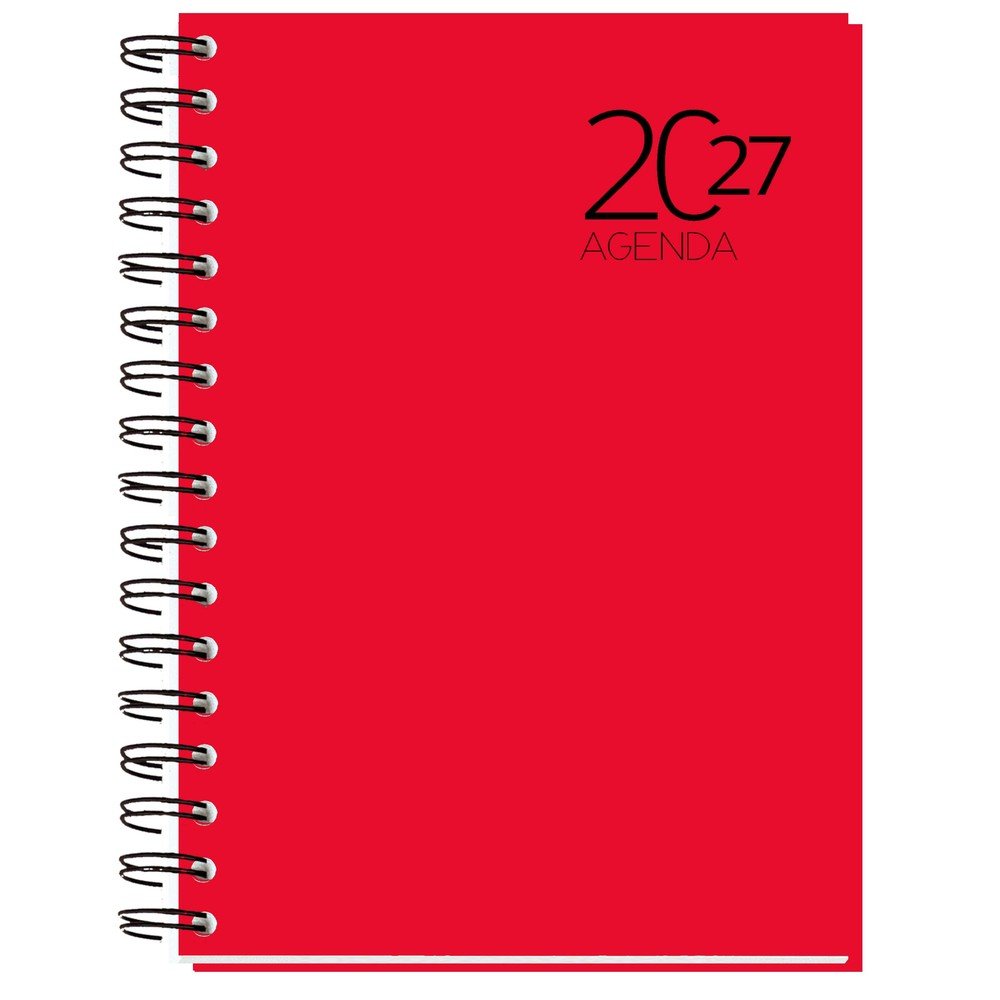 Agenda Anual 2027 Dueñas D16 Día Página Rojo Imagen principal del producto