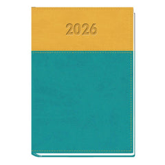 AGENDA ANUAL 2026 ARANJUEZ DIA PAGINA AMARILLO-TURQUESA | MYRGA