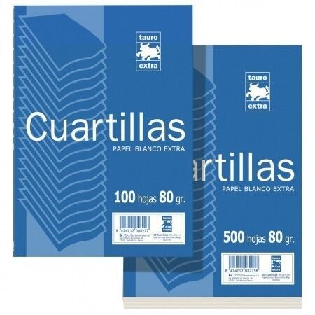 Papel 4º 80 g 100H Liso Zorrilla Tauro