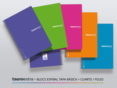 Bloc Espiral Estándar Liso 80H 90g | Manipulados Zorrilla | Cartón | Formato Estándar | Pack 10 Unidades