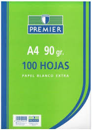 RECAMBIO LISO PREMIER A4 100 HOJAS PAPEL 90GR 4 TALADROS | 1 UNIDADES | (MANIPULADOS ZORRILLA) Imagen principal del producto