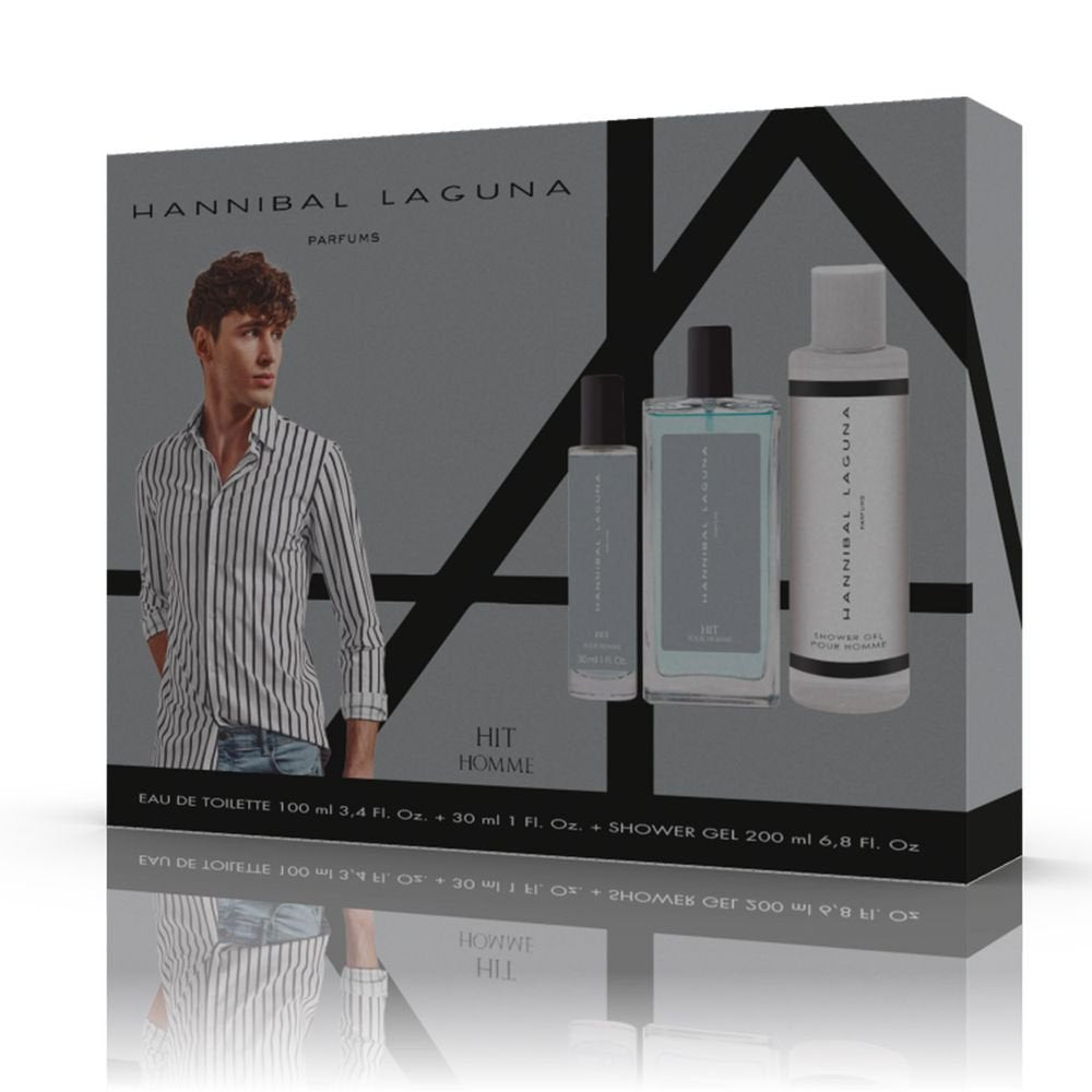 Estuche Triplo 100+30+Gel Hombre Hit Hannibal Laguna SAPHIR Imagen principal del producto