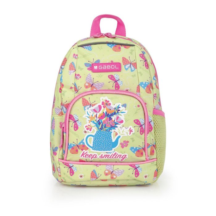 MOCHILA PEQUEÑA BOUQUET CON BOLSILLO FRONTAL | GABOL ESCOLAR