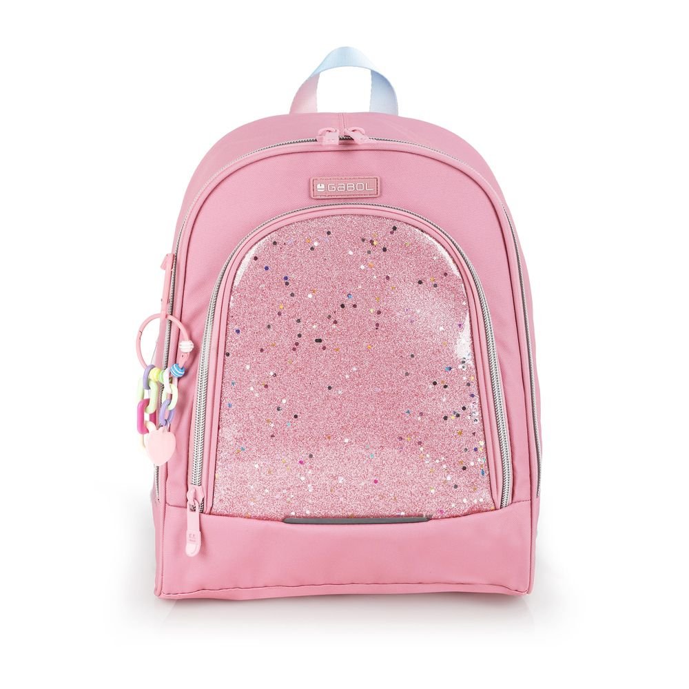 Mochila Infantil Rosa con Colgante Glam Gabol Escolar