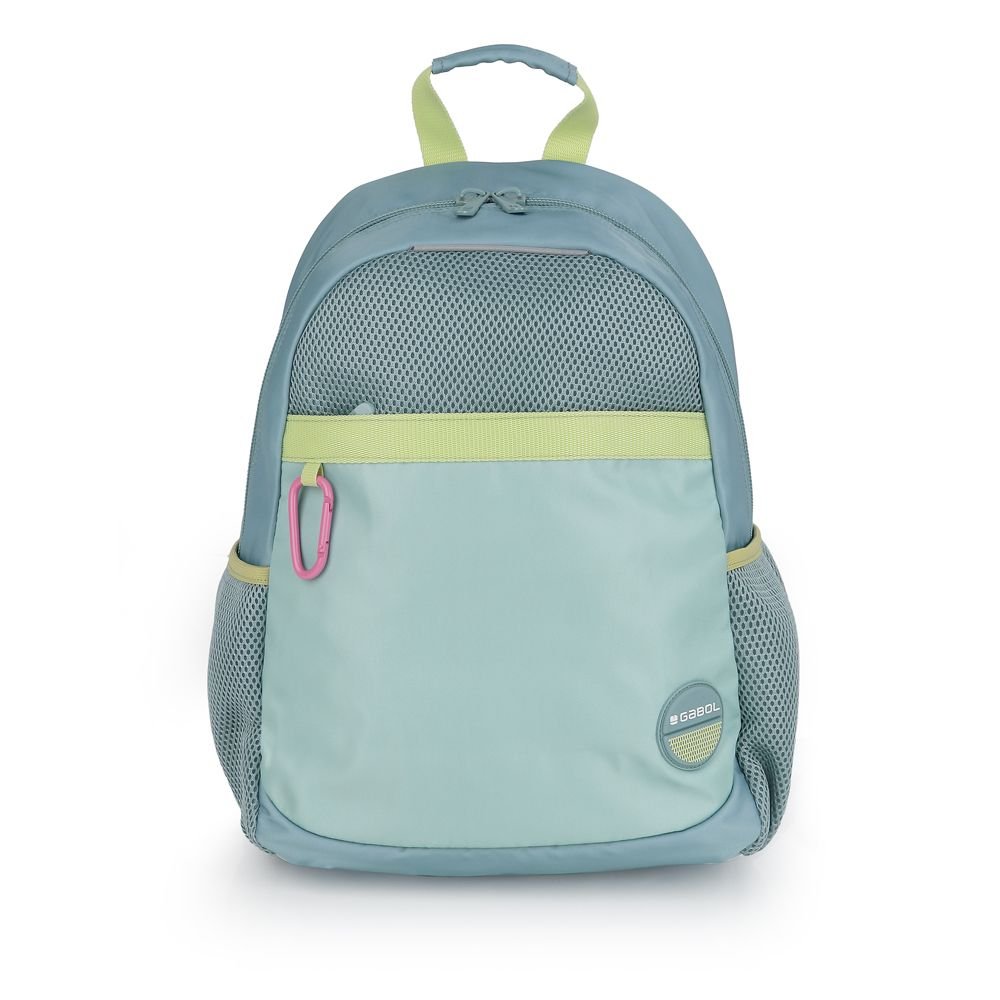 Mochila escolar 41x34 Rejilla Adapt Whisper Verde Agua Gabol