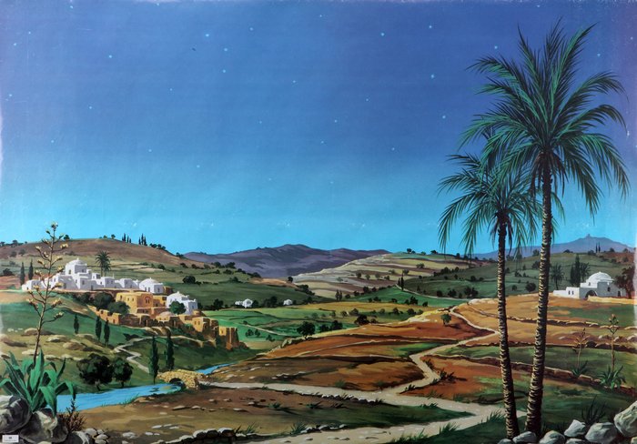 Fondo Belen Papel Paisaje Hebreo 70x100 cm Belenes Puig S.L