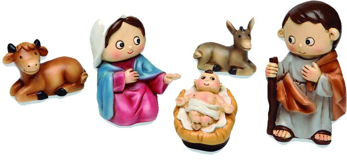 JUEGO NACIMIENTO SIN ANGEL RESINA REDONDITO 9,5 CM | BELENES PUIG S,L, | 1 UNIDAD | 8425158203738