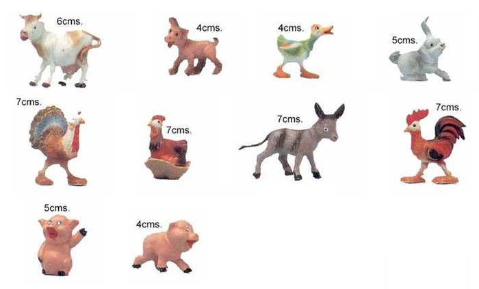 Bolsa 12 Figuras Animales Modernos Surtidos para Belen BELENES PUIG S.L.