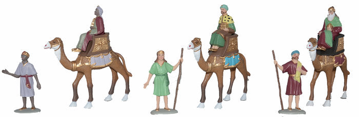 Juego Reyes en Camello 8 cm Figuras Clásico Belen Marca Belenes Puig S.L.