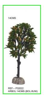 Bolsa 8 Figuras Árboles 14 cm para Belén Surtidos Marca Belenes Puig S.L.