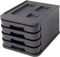 Fichero sobremesa negro FAIBO reciclado para oficina y estudio Imagen principal del producto