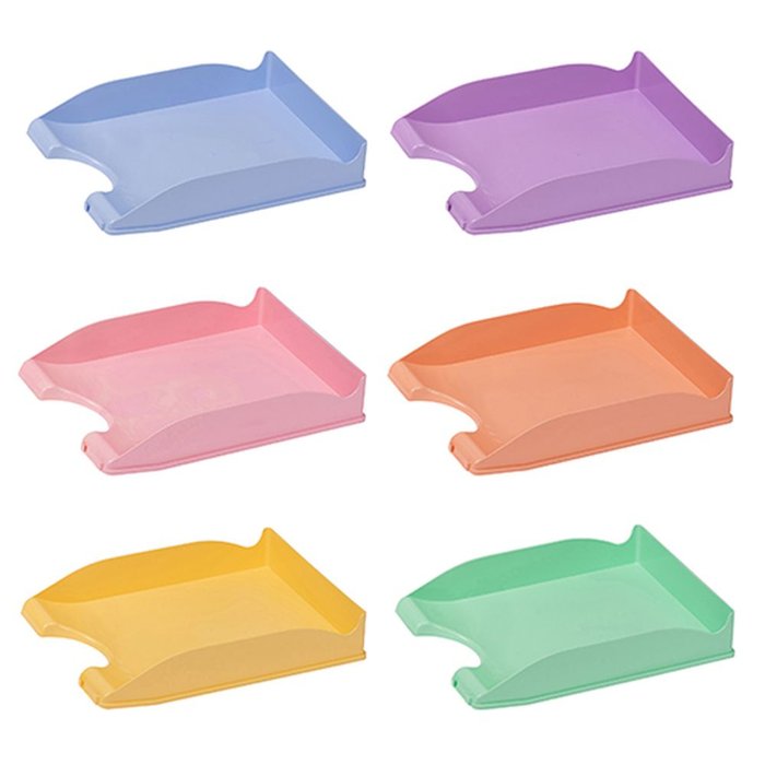 Caja 10 Bandejas de Plástico en Colores Pasteles Surtido FAIBO Imagen principal del producto