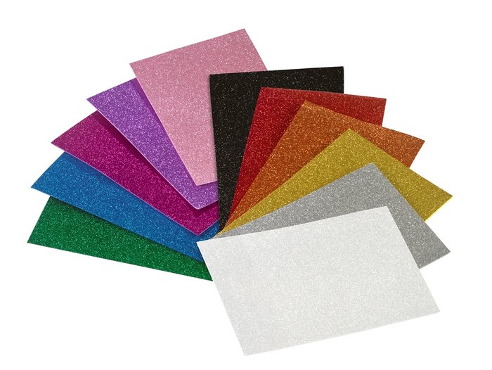 Pack 3 Laminas Goma Eva Purpurina Negro 40x60 Imagen principal del producto