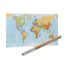 Mapa Mural Planisferio Plastificado Enrollado 83x138 cm FAIBO Pizzarras