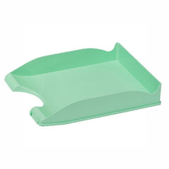 BANDEJA DE PLASTICO APILABLE CON PORTAETIQUETAS VERDE PASTE | FAIBO | ENVASE 10 UDS. UNIDAD | 8425901671272