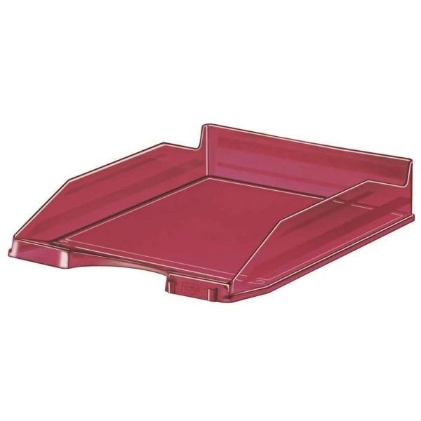 BANDEJA PLASTICO 93 APILABLE TRANSLUCIDA ROJO | 10 UNIDADES | (FAIBO)